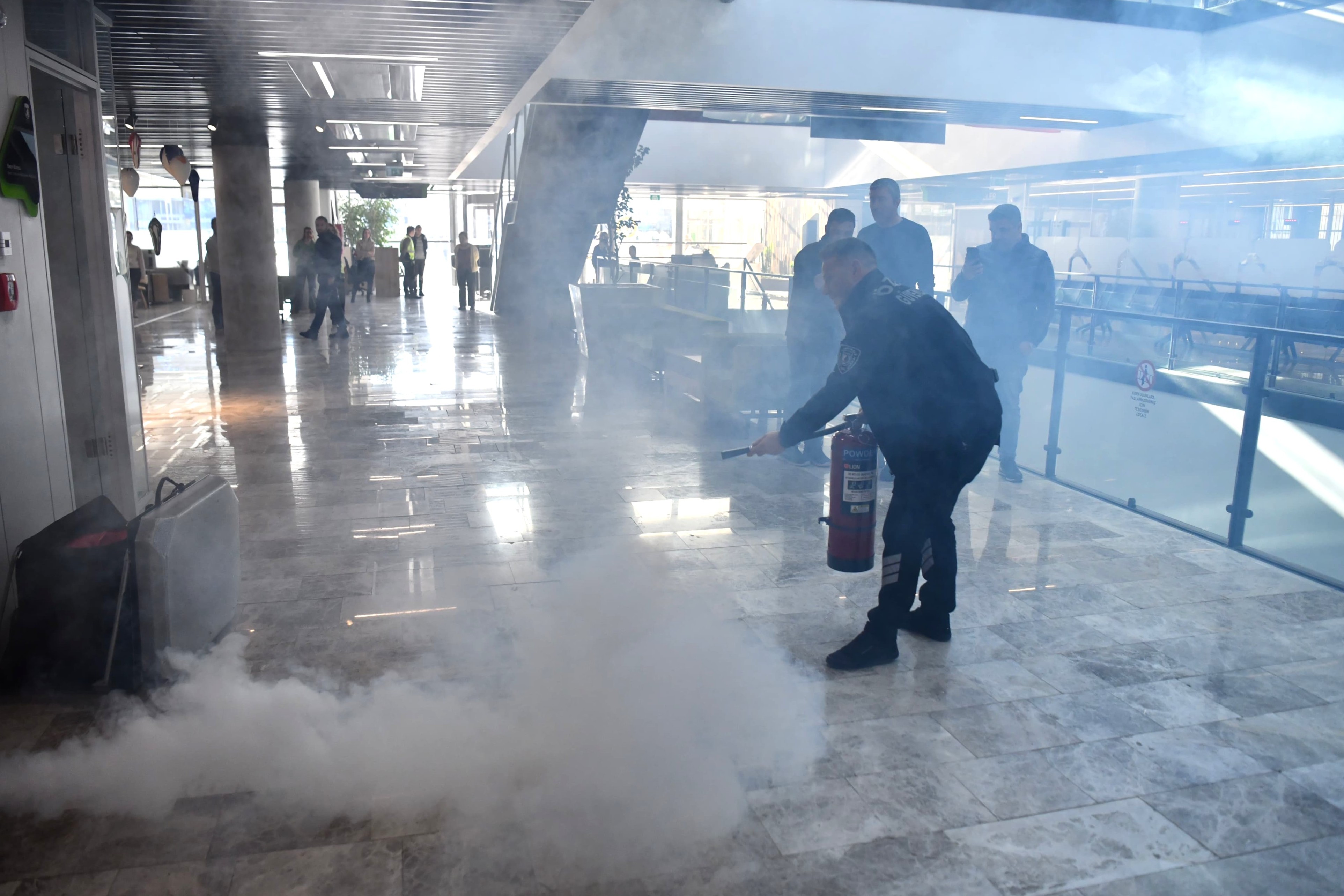 Çanakkale Belediyesinde Yangın Tatbikatı