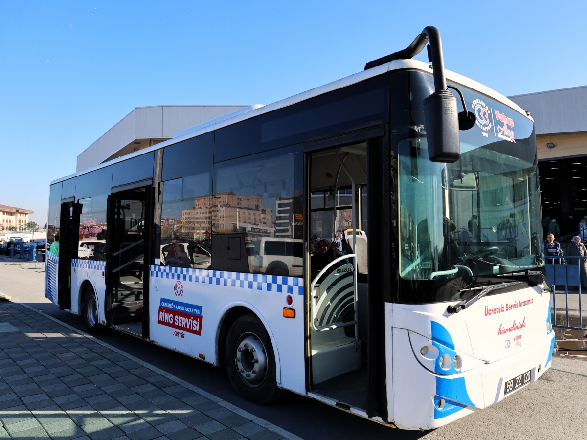 ÇERKEZKÖY BELEDİYESİ ÜCRETSİZ PAZAR YERİ SERVİSİ BAŞLATTI