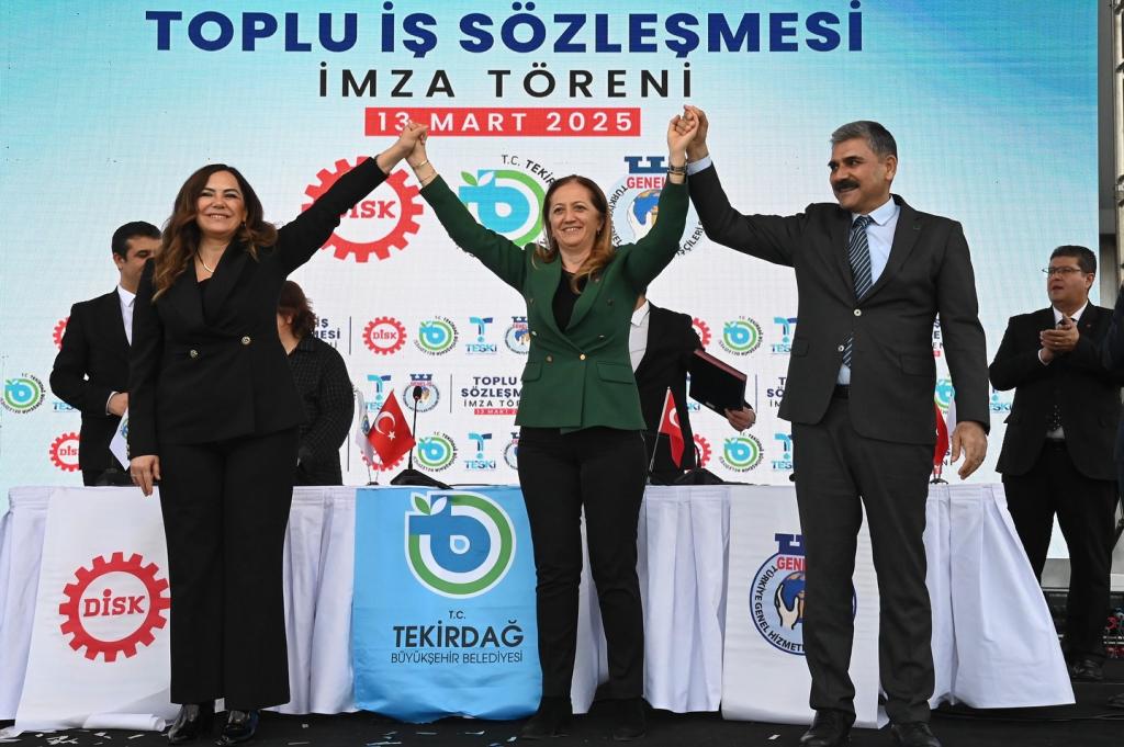 TEKİRDAĞ BÜYÜKŞEHİR BELEDİYESİ İLE GENEL-İŞ SENDİKASI ARASINDA TOPLU İŞ SÖZLEŞMESİ İMZALANDI
